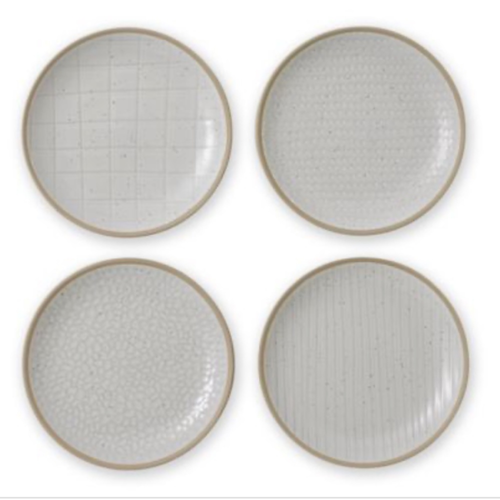 Royal Doulton Maze Grill Mixed Pattern White Accent Plates (Set of 4)